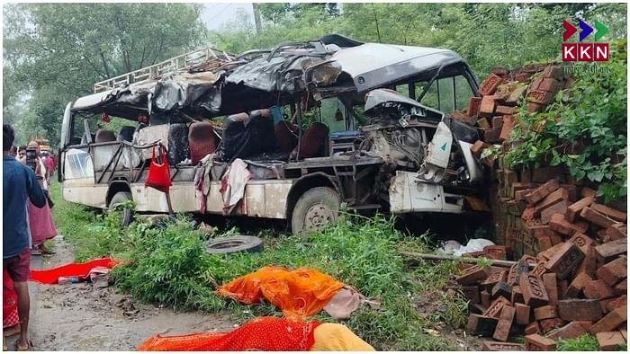 Deoghar Bus Accident: Six Pilgrims Killed, 26 Injured After Bus Collides Due to Driver’s Drowsiness