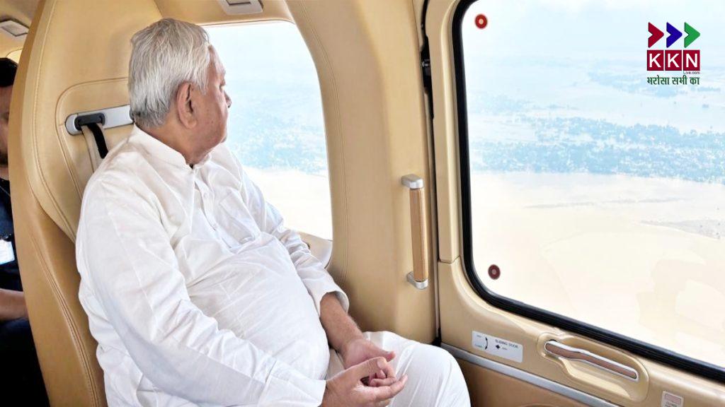 Bihar CM Nitish Kumar Conducts Aerial Survey of Flood-Hit Districts Along Ganga