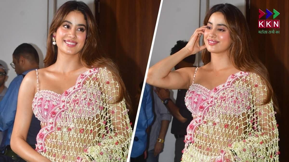 Janhvi Kapoor Stuns in Unique Floral Saree for ‘Param Sundari’ Promotions