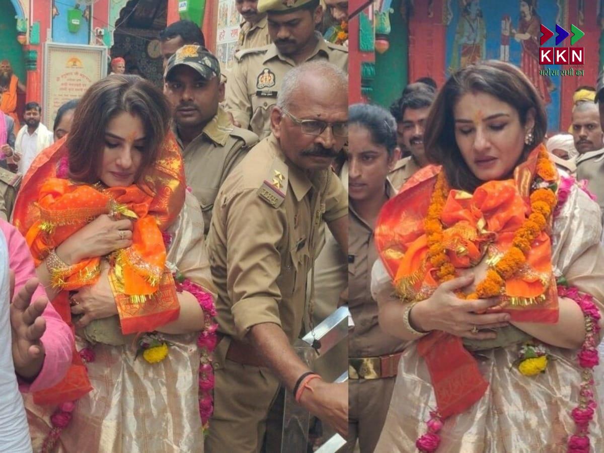 Raveena Tandon Visits Ayodhya, Offers Prayers at Ram Mandir and Hanumangarhi