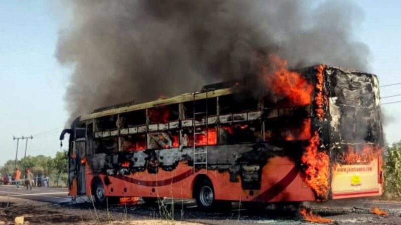 Deadly Bus Fire in Jaisalmer Claims 20 Lives, 16 Critically Injured